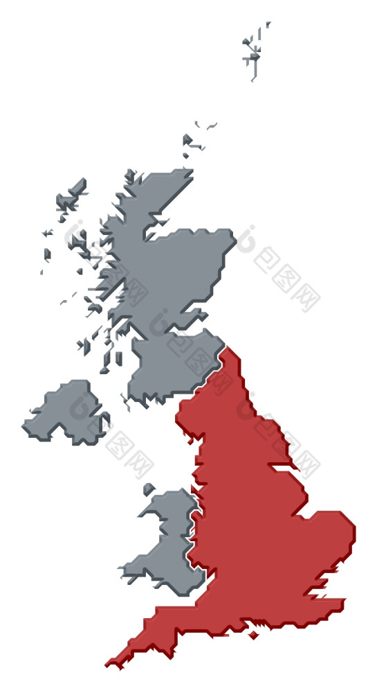 地图曼联王国英格兰突出显示政治地图曼联王国与的几个国家在哪里英格兰突出显示