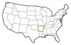 地图的曼联州阿肯色州突出显示政治地图曼联州与的几个州在哪里阿肯色州突出显示