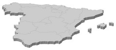 地图西班牙政治地图西班牙与的几个地区