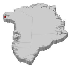 地图格陵兰岛极北之地空气基地突出显示政治地图奥地利与的几个市在哪里极北之地空气基地突出显示