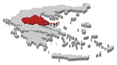 地图希腊塞萨利突出显示政治地图希腊与的几个州在哪里塞萨利突出显示