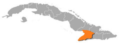 地图古巴格拉玛突出显示政治地图古巴与的几个省在哪里格拉玛突出显示