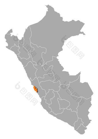 地图秘鲁五地区突出显示政治地图秘鲁与的几个地区在<strong>哪</strong>里五地区突出显示