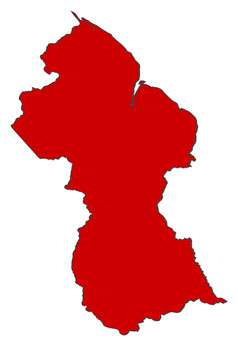 地图圭亚那政治地图圭亚那与的几个地区