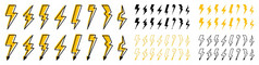 闪电集电放电闪光愤怒概念向量插图