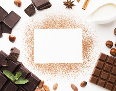空卡包围巧克力决议和高质量美丽的照片空卡包围巧克力高质量美丽的照片概念