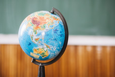 世界全球教室模糊背景美丽的照片世界全球教室模糊背景