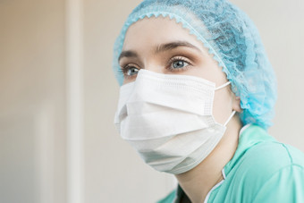低角护士与面具医院高决议照片低角护士与面具医院高质量照片