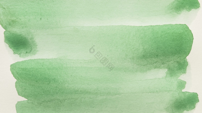 完整的框架绿色刷中风对白色背景高决议照片