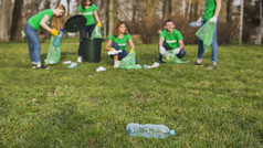 环境志愿者概念与瓶草