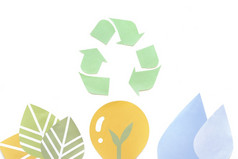 纸回收象征与生态数据