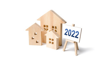 住宅建筑和画架概念真正的房地产市场新一年住房市场预测趋势和倾向投资计划抵押贷款贷款经济分析首页贷款