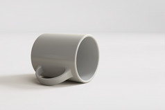 渲染白色杯子孤立的白色背景适合为你的设计元素
