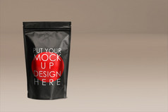 优雅的doypack咖啡真空拉链模型为品牌