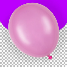 前视图孤立的粉红色的气球