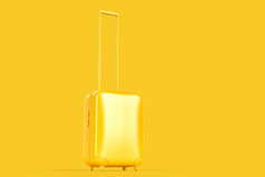 单旅行袋黄色的背景呈现