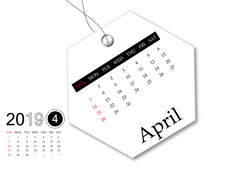4月日历系列为标签设计