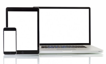 加拉茨罗马尼亚12月苹果苹果笔记本电脑为iPad空气而且iPhone白色背景所有设备显示首页屏幕而且生产苹果公司