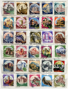 群意大利帖子邮票系列城堡