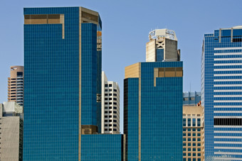 城市建筑而且摩天大楼市中心的悉尼澳大利亚
