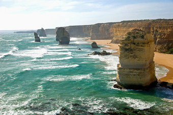 石灰石栈的海岸线南部维多利亚一个<strong>澳大利亚</strong>rsquo第一<strong>旅游景点</strong>