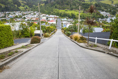 图像的非常陡峭的鲍德温路达尼丁新新西兰