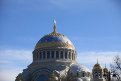片段的海军大教堂尼古拉斯教堂纪念碑所有的死水手过喀琅施塔得建的架构师瓦西里•Kosyakov海军大教堂