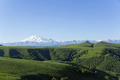 景观与最高前的欧洲Elbrus