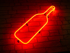瓶形状霓虹灯标志饮料部门商店市场瓶霓虹灯信