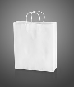 空纸购物袋白色背景