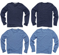 照片两个皱纹空白海军而且光蓝色的长袖衬衫方面而且支持剪裁路径包括准备好了为你的设计标志