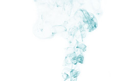 烟摘要形式创建与蓝色的烟孤立的背景
