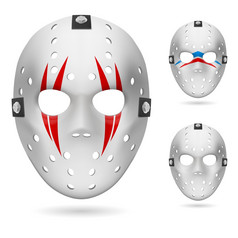 曲棍球面具插图白色背景为设计