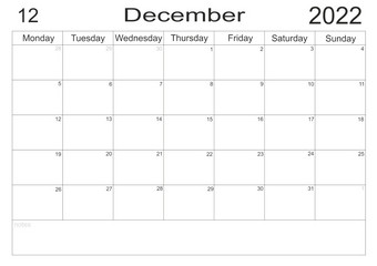 日历12月时间表与空白请注意为列表纸背景规划师12月空细胞规划师每月组织者日历规划师12月空细胞规划师每月组织者日历