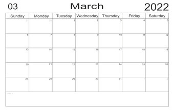 日历3月时间表与空白请注意为列表纸背景规划师3月空细胞规划师每月组织者日历规划师3月空细胞规划师每月组织者日历