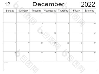日历12月时间表与空白请注意为列表纸背景规划师12月空细胞规划师周日开始一半信每月组织者日历规划师12月空细胞规划师每月组织者日历