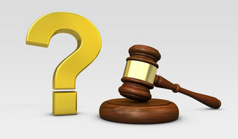 法律和法律问题概念与金问题马克标志和木法官槌子插图