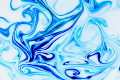 大理石的蓝色的白色摘要背景液体与流动大理石油漆纹理