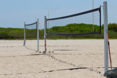 排球法院的海滩