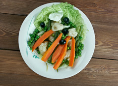 莱比锡各种区域德国蔬菜菜组成豌豆胡萝卜芦笋羊肚菌