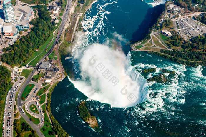 尼亚加拉瀑布空中视图从直升机加拿大瀑布安大略加拿大神奇的空中的观点的尼亚加拉瀑布安大略加拿大