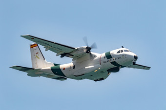 托雷的三月马拉加spain-jul飞机家警卫民事采取部分展览的航展上托雷的三月7月托雷的三月马拉加西班牙飞机家