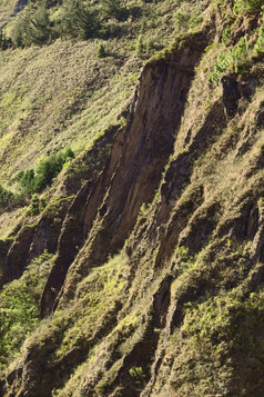 悬崖的峡谷的意大利面河的小小镇洛斯厄瓜多尔