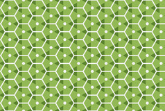 无缝的模式绿色背景和形状的六边形和三角形白色黑暗和光绿色颜色