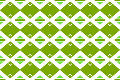 无缝的几何模式绿色和白色颜色