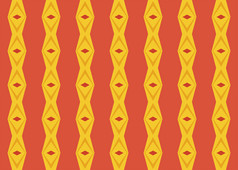 无缝的几何模式设计插图黄色的和红色的颜色