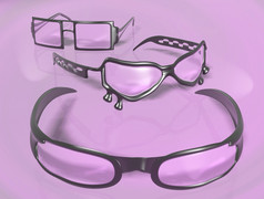 插图粉红色的眼镜