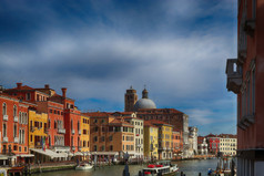 大运河威尼斯城市景观与船
