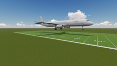 白色乘客飞机flyinglanding拉格比场使软件