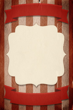 复古的马戏团风格海报模板条纹背景与空间为你的文本复古的马戏团风格海报模板条纹背景与丝带